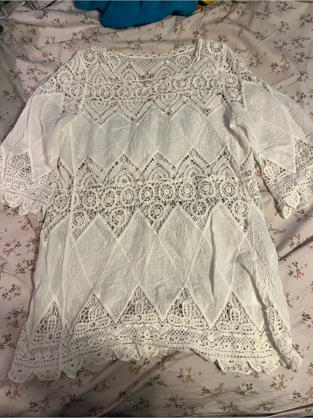 white lace blouse !!